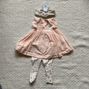 3-6 month baby girl 3 piece outfit